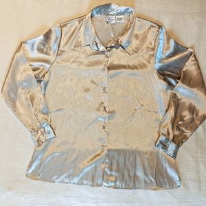 Satin Button Up Top
